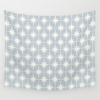 Midcentury Modern Atomic Starburst Pattern in Gray Wall Tapestry Gallery Image 4