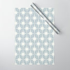 Midcentury Modern Atomic Starburst Pattern in Gray Wrapping Paper Gallery Image 1