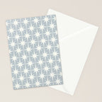 Midcentury Modern Atomic Starburst Pattern in Gray Stationery Card Gallery Image 2