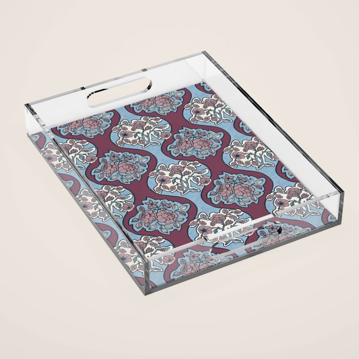 Antique Floral Beauty PB Acrylic Tray Gallery Image 1