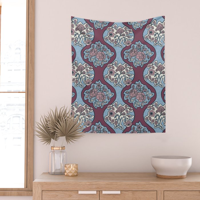Antique Floral Beauty PB Wall Tapestry Gallery Image 2