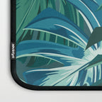 Tropical Monstera Palm Leaves on Teal Laptop Sleeve Gallery Image 3