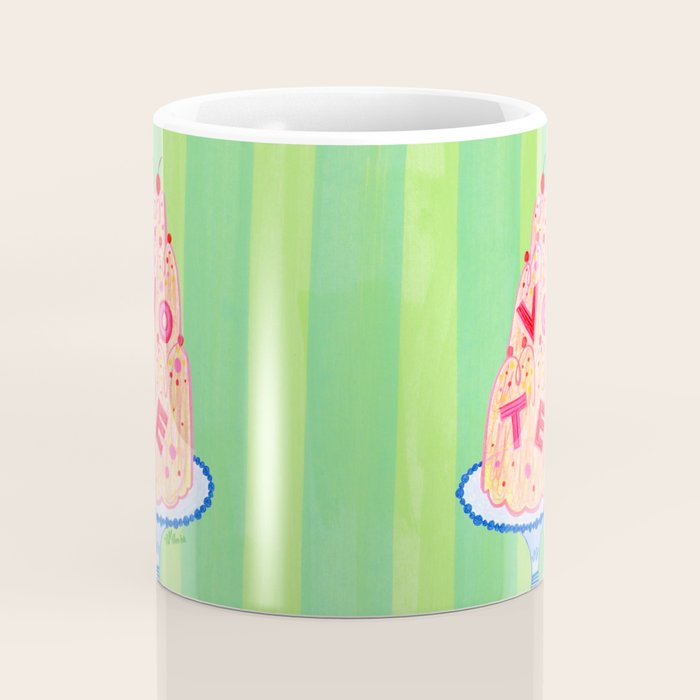 Mold the Future & Vote in Lime Green Coffee Mug Gallery Image 4