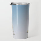 Palmtrees in Barcelona Europe | Blue Sky, Green Palm Trees Tropical vibe Travel Mug Gallery Image 3