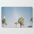 Palmtrees in Barcelona Europe | Blue Sky, Green Palm Trees Tropical vibe Cutting Board Gallery Image 1