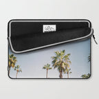 Palmtrees in Barcelona Europe | Blue Sky, Green Palm Trees Tropical vibe Laptop Sleeve Gallery Image 2