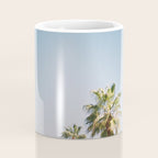 Palmtrees in Barcelona Europe | Blue Sky, Green Palm Trees Tropical vibe Coffee Mug Gallery Image 4