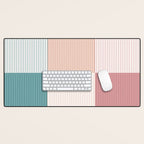 Color Block Line Pattern XIII Desk Mat Gallery Image 1