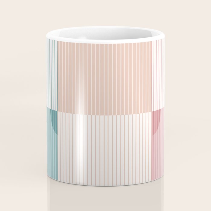 Color Block Line Pattern XIII Coffee Mug Gallery Image 4