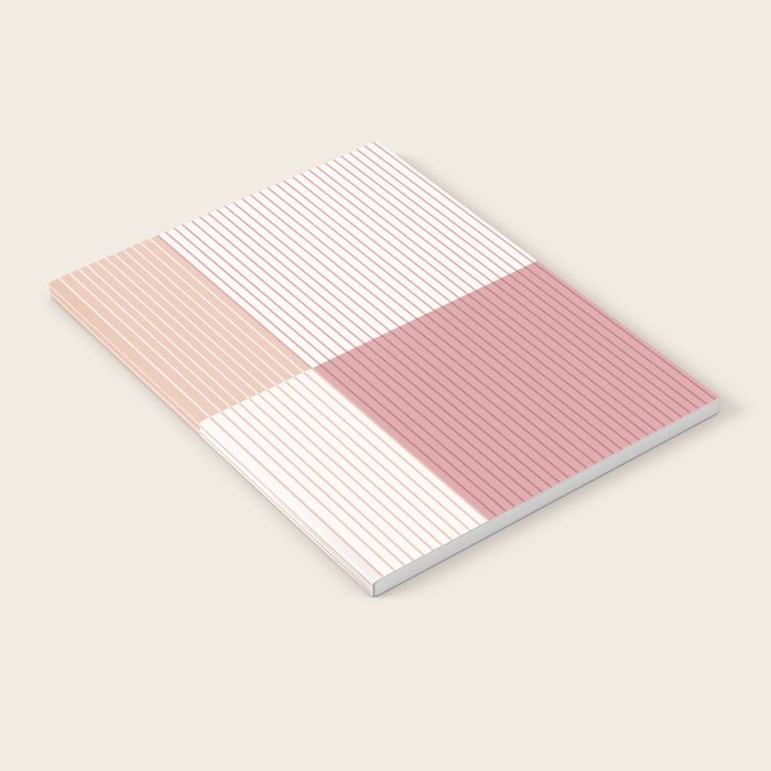 Color Block Line Pattern XIII Notebook Gallery Image 1