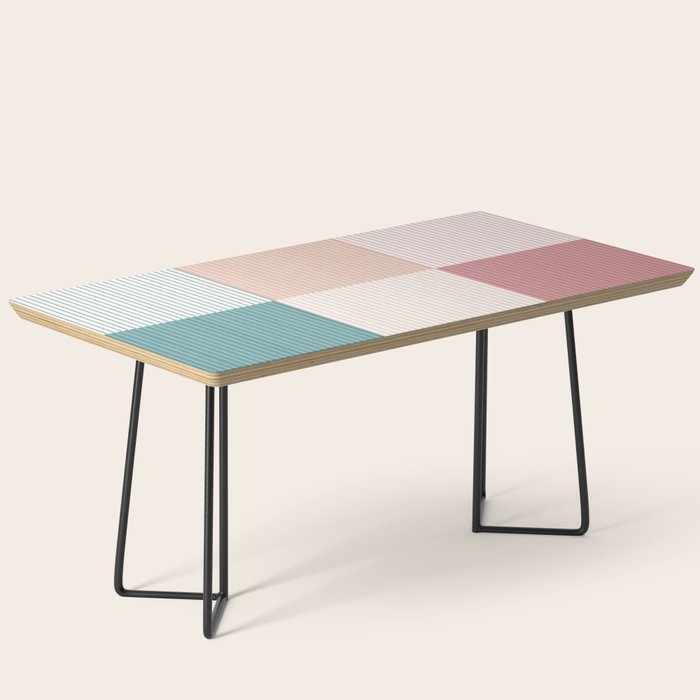 Color Block Line Pattern XIII Coffee Table Gallery Image 1