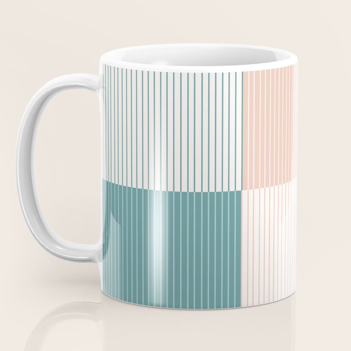 Color Block Line Pattern XIII Coffee Mug Gallery Image 3