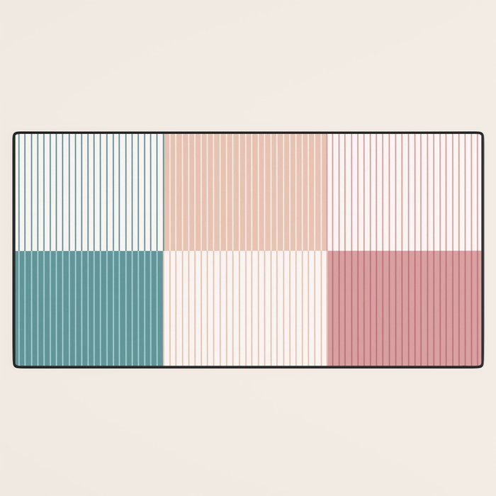 Color Block Line Pattern XIII Desk Mat Gallery Image 3