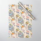 Orange Blossom Manatee | Ocean Nature Art Wrapping Paper Gallery Image 1