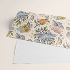 Orange Blossom Manatee | Ocean Nature Art Wrapping Paper Gallery Image 2