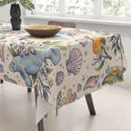 Orange Blossom Manatee | Ocean Nature Art Tablecloth Gallery Image 3