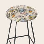 Orange Blossom Manatee | Ocean Nature Art Stool Gallery Image 2