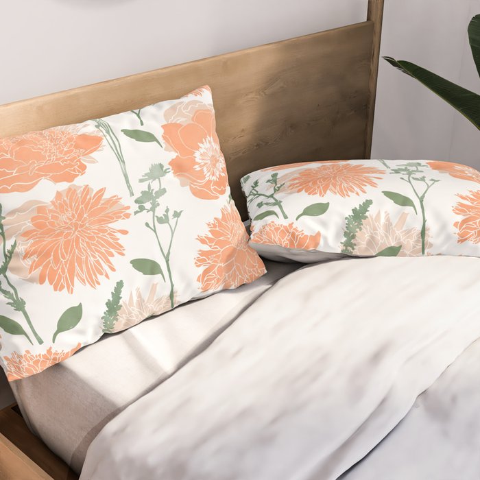 Modern floral blooms PGM5 Pillow Sham Gallery Image 2