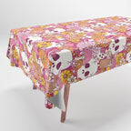 Spooky Mushroom Garden - Fuchsia Tablecloth Gallery Image 1
