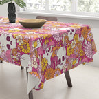 Spooky Mushroom Garden - Fuchsia Tablecloth Gallery Image 3