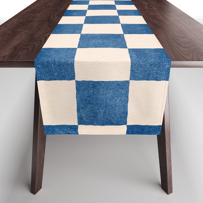 CHECKER - 001 - Cobalt Table Runner Gallery Image 1