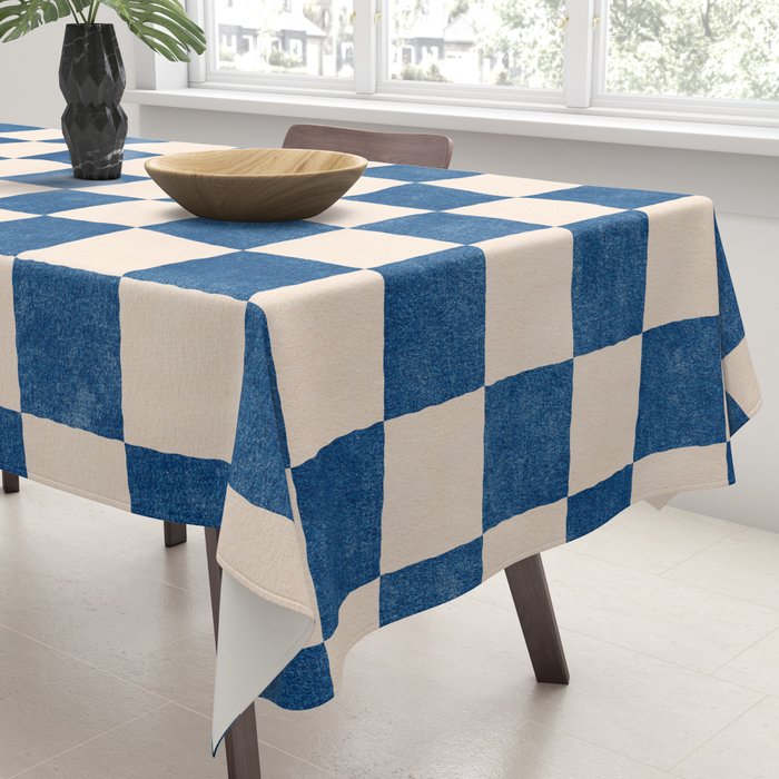 CHECKER - 001 - Cobalt Tablecloth Gallery Image 3