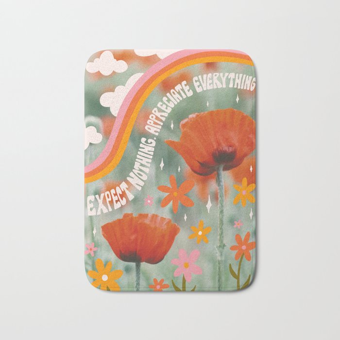 Expect Nothing. Appreciate Everything. Bath Mat Gallery Image 1