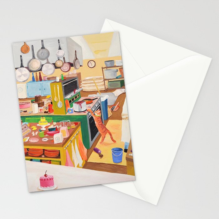 A Cat in the Kitchen Stationery Card Gallery Image 2
