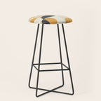 Mid century modern halfmoon pattern Stool Gallery Image 1