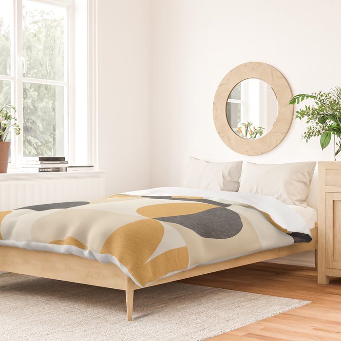 Mid century modern halfmoon pattern Duvet Cover Gallery Image 2