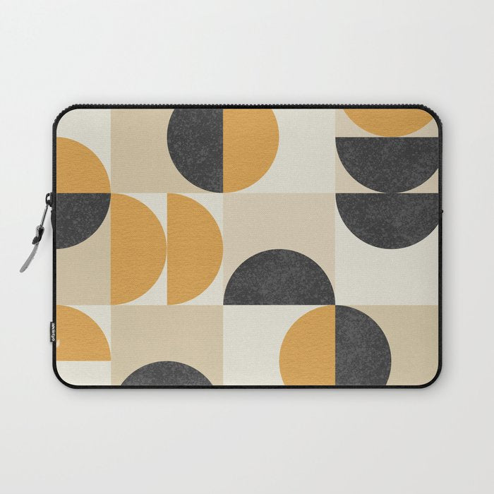 Mid century modern halfmoon pattern Laptop Sleeve Gallery Image 1