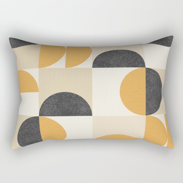Mid century modern halfmoon pattern Rectangular Pillow Gallery Image 1