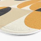 Mid century modern halfmoon pattern Bath Mat Gallery Image 3