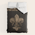 Fleur-de-lis - Black and Gold #1 Comforter Gallery Image 6
