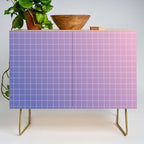 purple / pink - grid Credenza Gallery Image 1