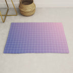 purple / pink - grid Rug Gallery Image 1