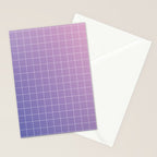 purple / pink - grid Stationery Card Gallery Image 2