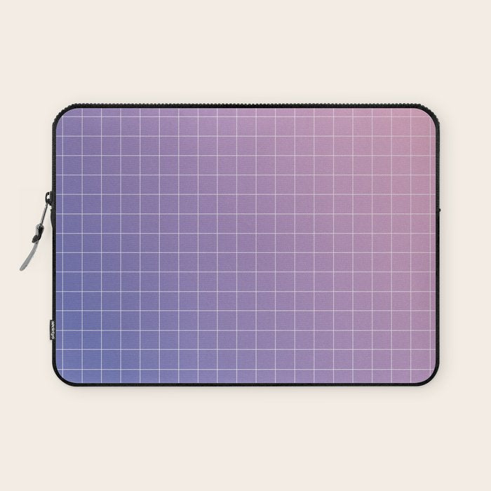purple / pink - grid Laptop Sleeve Gallery Image 1