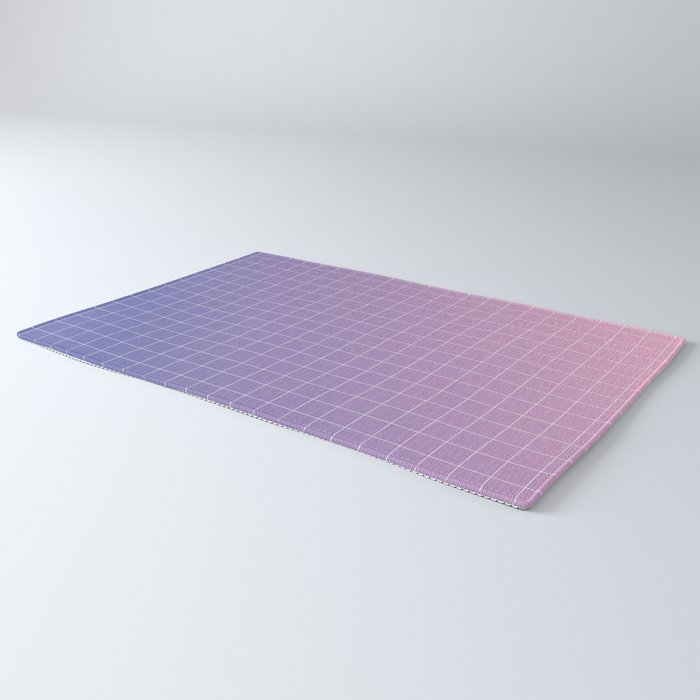 purple / pink - grid Rug Gallery Image 3