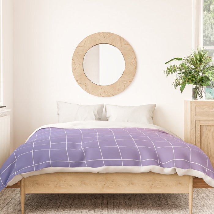 purple / pink - grid Duvet Cover Gallery Image 3