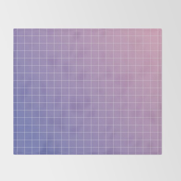 purple / pink - grid Throw Blanket Gallery Image 2
