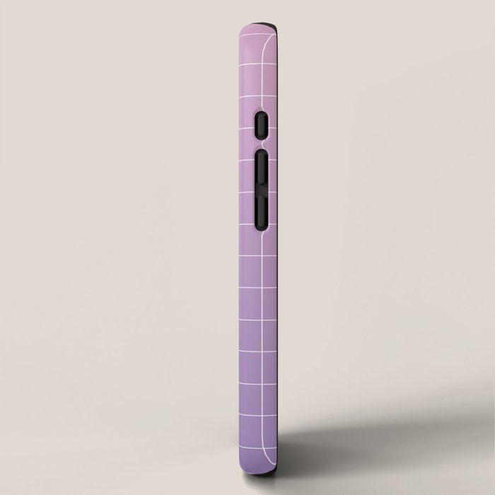 purple / pink - grid iPhone Case Gallery Image 2