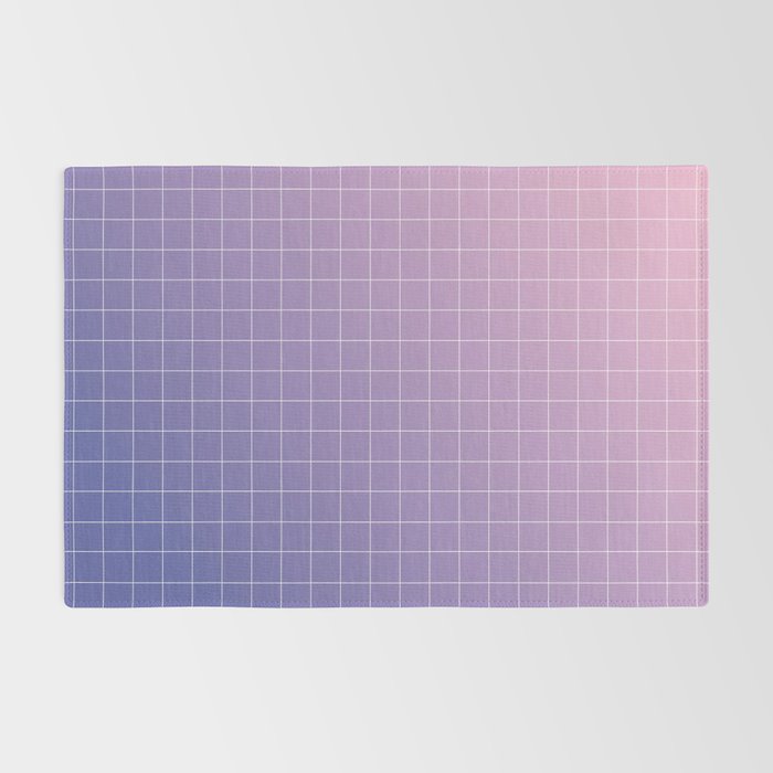purple / pink - grid Rug Gallery Image 2