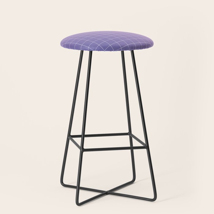 purple / pink - grid Stool Gallery Image 1