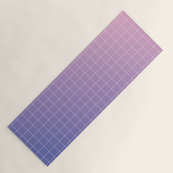 purple / pink - grid Yoga Mat Gallery Image 1