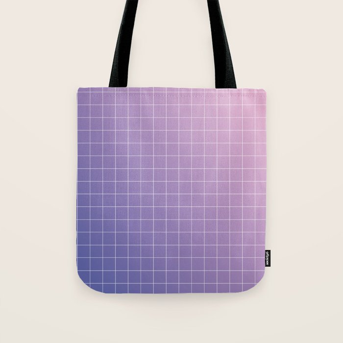 purple / pink - grid Tote Bag Gallery Image 1