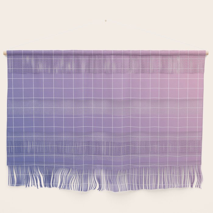 purple / pink - grid Wall Hanging Gallery Image 1
