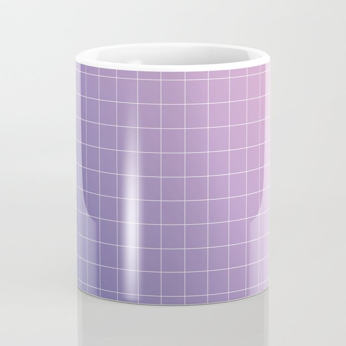 purple / pink - grid Coffee Mug Gallery Image 4