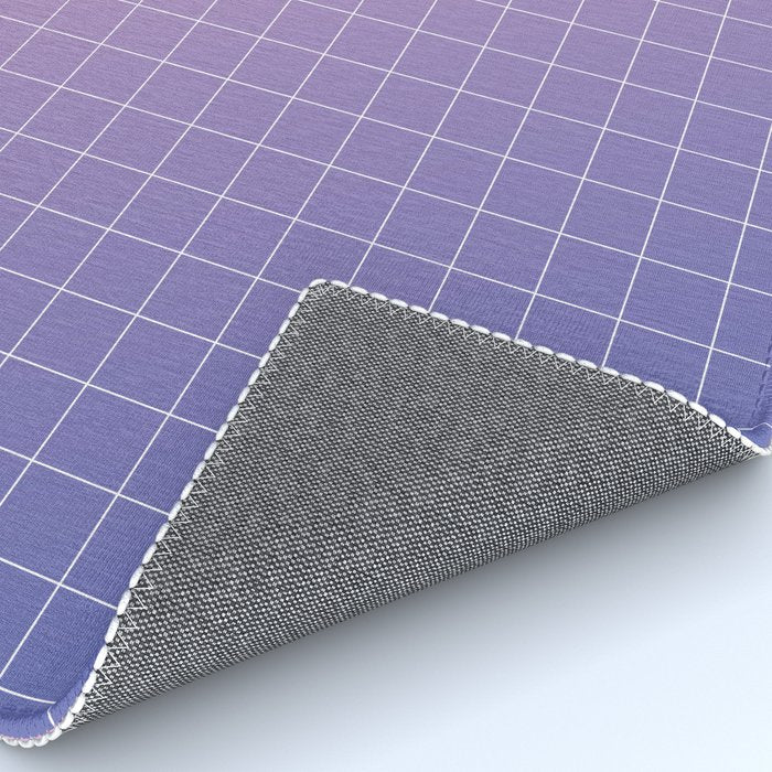 purple / pink - grid Rug Gallery Image 4