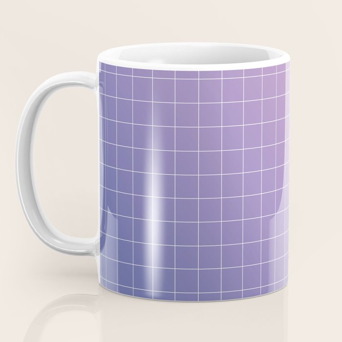 purple / pink - grid Coffee Mug Gallery Image 3